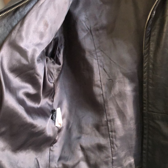 Pegabo leather pewter women’s jacket fits medium - Picture 5 of 9